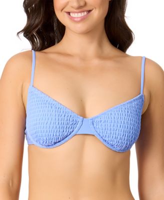 Salt + Cove - Juniors' Smocked Underwire Bikini Top