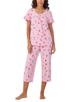Cuddl Duds - Women's Short-Sleeve Cropped Pajama Set