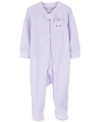 Carter's - Baby Girl Bunny Ribbed Sleep & Play Pajamas