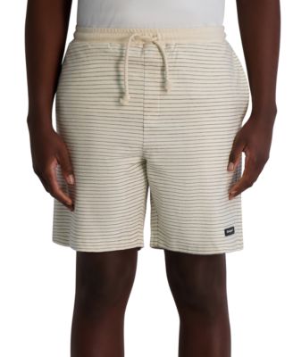 KARL LAGERFELD PARIS - Men's Relaxed-Fit Textured Stripe 8-1/2" Drawstring Shorts
