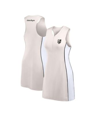 Fanatics - Women's Tan Vegas Golden Knights Studio Boost Athletic Half-Zip Dress