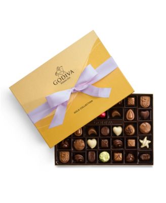 Godiva - Assorted Milk Chocolate Gift Box, Orchid Ribbon, 36 Piece
