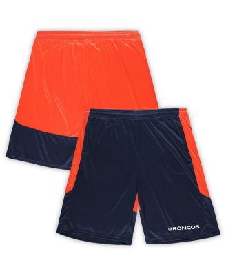 Fanatics - Men's Navy/Orange Denver BroncosBig Tall Launch Shorts