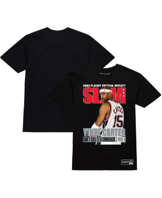 Mitchell & Ness - Men's and Women's Vince Carter Black New Jersey Nets Don't Call It A Comeback SLAM Cover T-Shirt