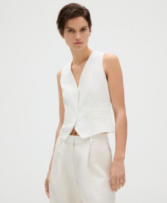 Calvin Klein - Women's Hidden-Button Tailored Vest