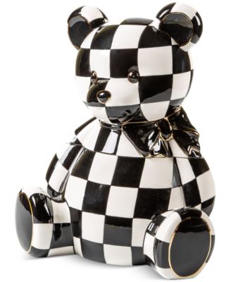 Mackenzie-Childs - Courtly Check Bear Ceramic Cookie Jar