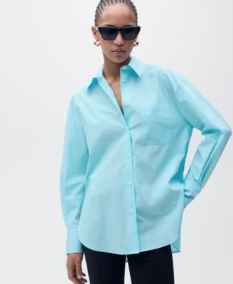 MANGO - Women's Oversize Poplin Shirt