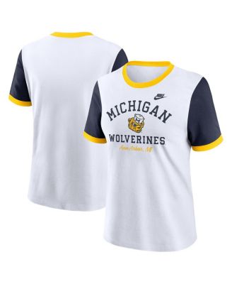 Nike - Women's White Michigan Wolverines Legacy Fundamental Expression Tri-Blend T-Shirt