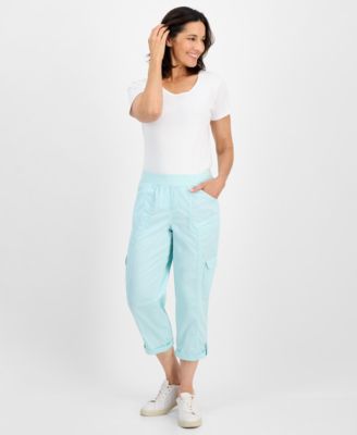 Style & Co - Women's Twill Cuffed Pull-On Cargo Pants