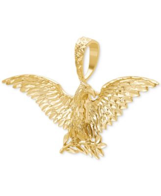 Macy's - Men's Polished & Textured Eagle on Twig Charm Pendant