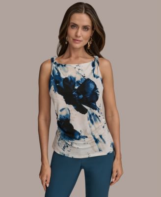 Donna Karan New York - Women's Printed Twist-Strap Tank Top