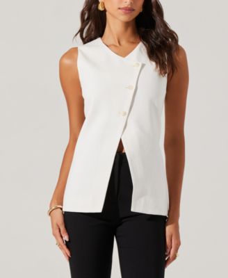 ASTR the Label - Women's Sonja Textured Asymmetric Vest