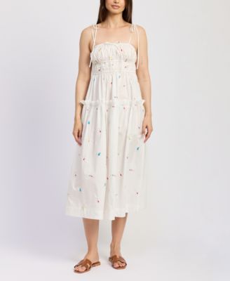 En Saison - Women's Nellie Cotton Shirred Midi Dress