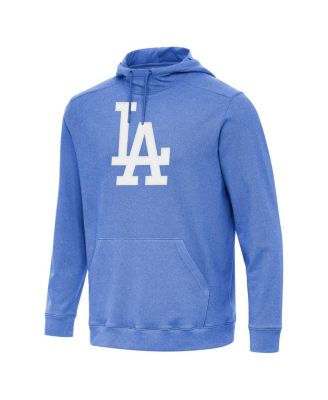 Antigua - Men's Heather Royal Los Angeles Dodgers Cloud Pullover Hoodie