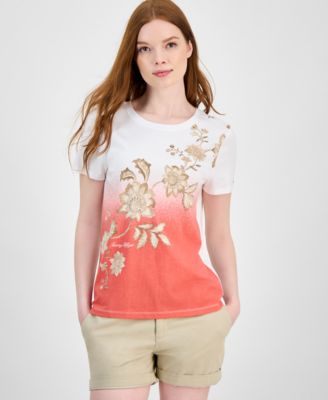 Tommy Hilfiger - Women's Placed Floral Ombr&eacute; T-Shirt