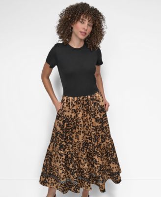 DKNY - Women's Mixed Media Dress