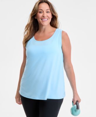 ID Ideology - Plus Size Solid Essentials Crewneck Tank Top