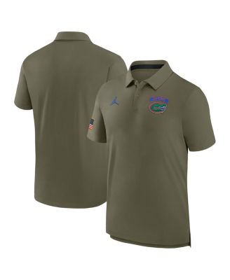Jordan - Men's Olive Florida Gators 2024 Military Appreciation Tour Performance Polo Shirt