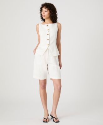 French Connection - Women's Birdie High-Rise Bermuda Shorts