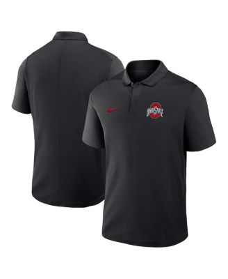 Nike - Men's Black Ohio State Buckeyes Primetime Victory Primary Logo Performance Polo Shirt