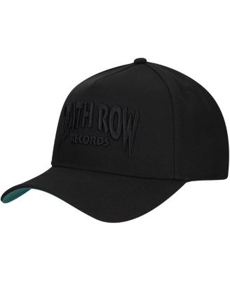 Lids - Men's Black Death Row Records A-Frame Tonal Adjustable Hat