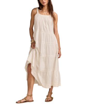 Lucky Brand - Women's Market Day Cotton Tiered Maxi Dress