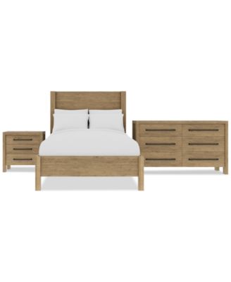 Furniture - Davie 3-Pc. Full Set (Panel Bed, Dresser & 3-Drawer Nightstand)