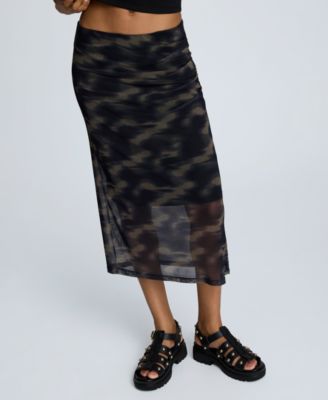 Kenneth Cole - Women's Side-Ruched Pull-On Midi Skirt