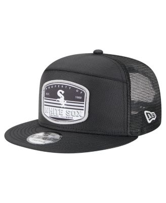 New Era - Men's&nbsp; Black Chicago White Sox Split Panel 9FIFTY Trucker Snapback