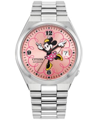 Citizen - Men's Automatic Disney Minnie Mouse Stainless Steel Bracelet Watch 40mm