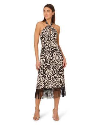 Adrianna - Women's Sleeveless Halter Midi Dress