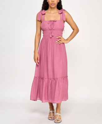 Trixxi - Juniors' Tie-Strap Midi Dress