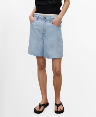 MANGO - Women's Straight Lyocell Bermuda Shorts