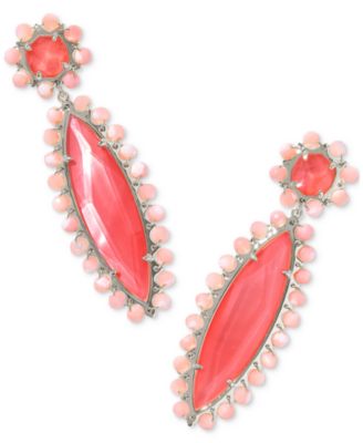 Kendra Scott - Gold-Tone Genevieve Pink Mother-of-Pearl Drop Earrings