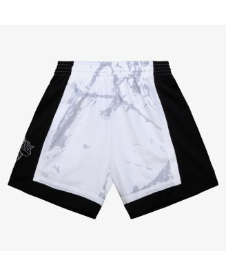 Mitchell & Ness - Men's White New York Knicks 2009/10 Hardwood Classics Marble Swingman Shorts