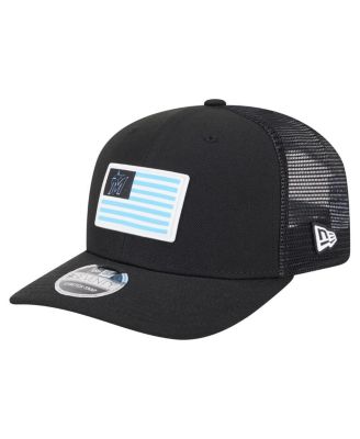 New Era - Men's Black Miami Marlins Flag 9SEVENTY COOLERA Stretch-Snap Hat