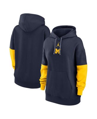 Nike - Women's College Navy Michigan Wolverines Essential Fleece Pullover Hoodie