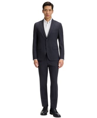 Hugo Boss - Men's Washable Micro-Patterned Stretch Fabric Slim-Fit Suit