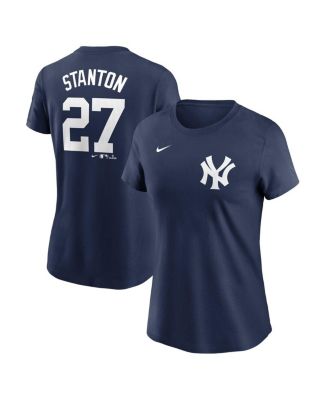 Nike - Women's Giancarlo Stanton Navy New York Yankees Fuse Name Number T-Shirt