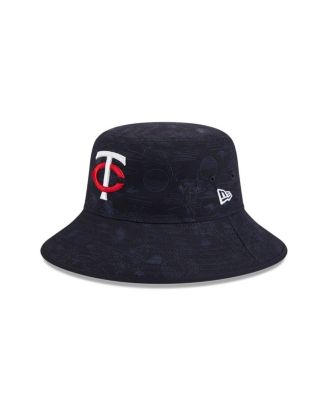 New Era - Big Boys and Girls Navy Minnesota Twins 2025 Spring Training All Over Print Bucket Hat