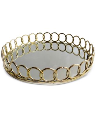 Jay Imports - Looped Link 15" Round Mirror Tray