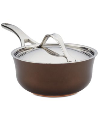 Anolon - Nouvelle Copper Luxe Hard-Anodized Non-Stick 2.5-Qt. Saucier