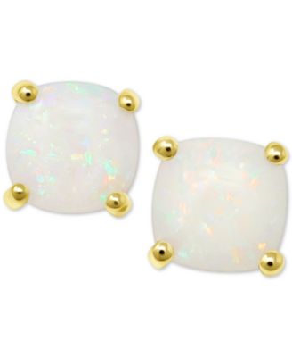 Macy's - Opal (1 ct. t.w.) Stud Earrings in 14k Gold