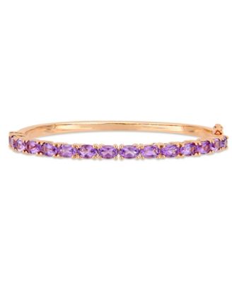 Macy's - Amethyst (6 ct. t.w.) Bangle in 18k Rose Gold over Sterling Silver