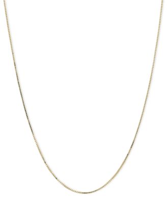 Macy's - 14k Gold Necklace, 18" Plain Box Chain