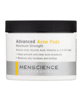 MENSCIENCE - Advanced Acne Pads Face & Body For Men, 50 pads
