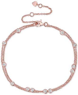 Macy's - Diamond Bezel Multi-Layer Chain Bracelet (1/10 ct. t.w.)