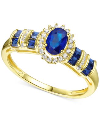 Macy's - Sapphire (1 ct. t.w.) & Diamond (1/8 ct. t.w.) Ring (Also in Emerald & Ruby)