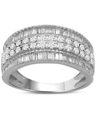 Macy's - Diamond Round & Baguette Multirow Band (1 ct. t.w.)