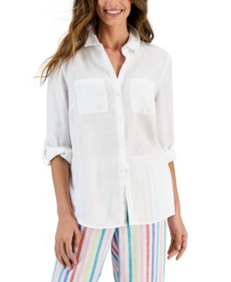 Charter Club - Linen Button-Front Shirt